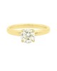 GIA Certified Round Brilliant Cut Diamond Solitaire Ring in 18KY